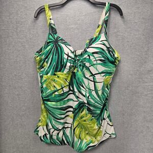 Swim By Cacique Palm Tree Tankini Size 40DD